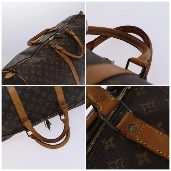 LOUIS VUITTON Monogram Keepall 60 Boston Bag M41422 LV Auth MY273 - Picture 16 of 16